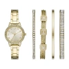 Fashion Watches Ladies Womens Gold Tone 5-pc. Watch Boxed Set Fmdjset064 In Gold