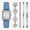 Fashion Watches Womens Crystal Accent Blue 5-pc. Watch Boxed Set Fmdjset722 In Multi