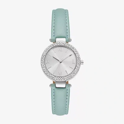 Fashion Watches Womens Crystal Accent Blue Strap Watch Fmdjo343 In Green
