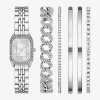 Fashion Watches Womens Crystal Accent Silver Tone 6-pc. Watch Boxed Set Fmdjset360 In Metallic