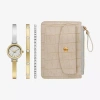 Fashion Watches Womens Crystal Accent Two Tone 4-pc. Watch Boxed Set Fmdjset721 In Transparent