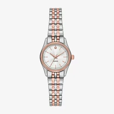 Fashion Watches Womens Diamond Accent Silver Tone Stainless Steel Expansion Watch Fmdjo319 In Transparent