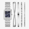 Fashion Watches Womens Silver Tone 5-pc. Watch Boxed Set Fmdjset362 In White