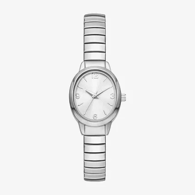 Fashion Watches Womens Silver Tone Stainless Steel Expansion Watch Fmdjo338 In White