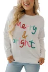 Fashionworks Merry & Bright Sweater In White In White