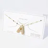 Fashnzfab -a- Gold Dipped Cz Stone Paved Initial Monogram Pendant Necklace In Gold