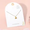 Fashnzfab -a- Stainless Steel Monogram Pendant Necklace - Gold, ~a~ In Gold