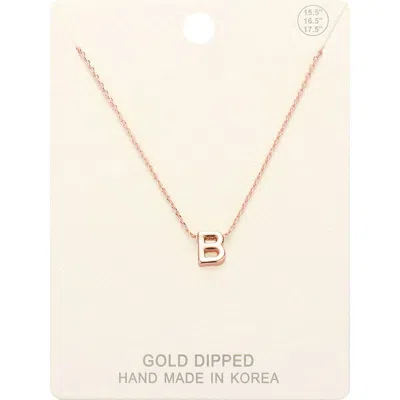 Fashnzfab -b- Gold Dipped Initial Monogram Metal Pendant Necklace In Multi