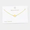 Fashnzfab -b- Gold Dipped Metal Initial Monogram Charm Bracelet Gold In Gold