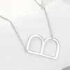 Fashnzfab -b- Metal Initial Monogram Pendant Necklace In Gold