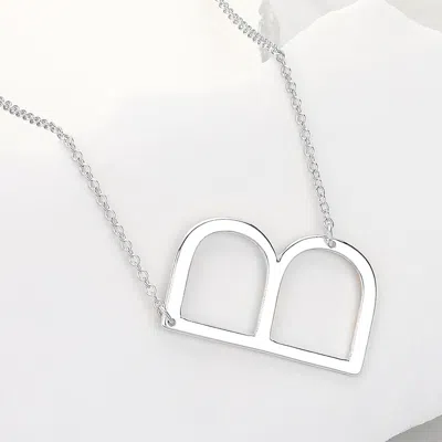 Fashnzfab -b- Metal Initial Monogram Pendant Necklace In Gold