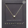 Fashnzfab -b- Secret Box _ 14k Gold Dipped Initial Monogram Pendant Necklace In Gold