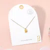Fashnzfab -b- Stainless Steel Monogram Pendant Necklace - Gold, ~b~ In Multi
