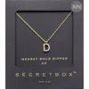 Fashnzfab -d- Secret Box _ 14k Gold Dipped Cz Initial Monogram Pendant Necklace In Gold