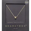 Fashnzfab -e- Secret Box _ 14k Gold Dipped Initial Monogram Pendant Necklace In Gold