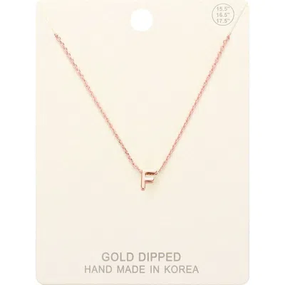 Fashnzfab -f- Gold Dipped Initial Monogram Metal Pendant Necklace