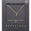 Fashnzfab -f- Secret Box _ 14k Gold Dipped Cz Initial Monogram Pendant Necklace In Gold