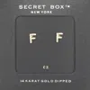 Fashnzfab -f- Secret Box _ 14k Gold Dipped Cz Initial Monogram Stud Earrings - ~f~ In Gold