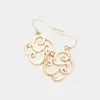 Fashnzfab -g- Script Initial Monogram Earrings In Gold