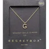 Fashnzfab -g- Secret Box _ 14k Gold Dipped Cz Initial Monogram Pendant Necklace In Multi