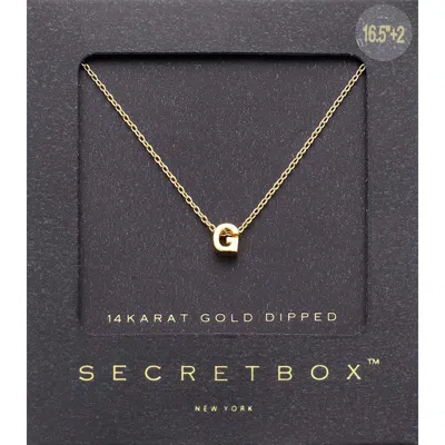 Fashnzfab -g- Secret Box _ 14k Gold Dipped Initial Monogram Pendant Necklace