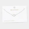 Fashnzfab -g- White Gold Dipped Metal Initial Monogram Charm Bracelet Rhodium In Multi