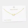 Fashnzfab -h- Gold Dipped Metal Initial Monogram Charm Bracelet Gold In Gold