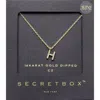 Fashnzfab -h- Secret Box _ 14k Gold Dipped Cz Initial Monogram Pendant Necklace In Multi