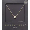 Fashnzfab -h- Secret Box _ 14k Gold Dipped Initial Monogram Pendant Necklace In Gold
