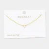Fashnzfab -i- Gold Dipped Metal Initial Monogram Charm Bracelet Gold In Gold