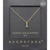 Fashnzfab -i- Secret Box _ 14k Gold Dipped Cz Initial Monogram Pendant Necklace In Multi