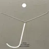 Fashnzfab -j- Brass Initial Monogram Metal Pendant Necklace In Metallic