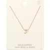 Fashnzfab -j- Gold Dipped Initial Monogram Metal Pendant Necklace In Gold