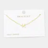 Fashnzfab -k- Gold Dipped Metal Initial Monogram Charm Bracelet Gold In Gold