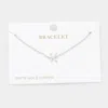 Fashnzfab -k- White Gold Dipped Metal Initial Monogram Charm Bracelet Rhodium In Multi