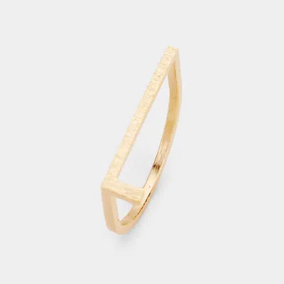 Fashnzfab -l- Initial Monogram Brass Metal Ring In Multi