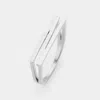Fashnzfab -n- Initial Monogram Brass Metal Ring - Rhodium, ~n~ In Metallic