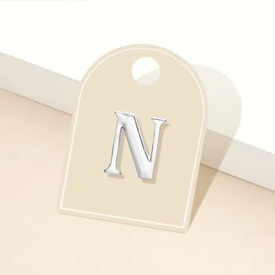 Fashnzfab -n- Metal Initial Monogram Lapel Mini Pin Brooch In Multi