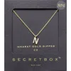 Fashnzfab -n- Secret Box _ 14k Gold Dipped Cz Initial Monogram Pendant Necklace In Multi