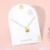 Fashnzfab -n- Stainless Steel Monogram Pendant Necklace - Gold, ~n~ In Brown