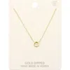 Fashnzfab -o- Gold Dipped Initial Monogram Metal Pendant Necklace In Gold