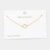 Fashnzfab -o- Gold Dipped Metal Initial Monogram Charm Bracelet Gold In Gold
