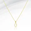 Fashnzfab -o- Stainless Steel Cz Stone Paved Initial Monogram Pendant Necklace In Gold