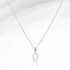 Fashnzfab -o- Stainless Steel Cz Stone Paved Initial Monogram Pendant Necklace In Silver