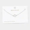 Fashnzfab -o- White Gold Dipped Metal Initial Monogram Charm Bracelet Rhodium In Multi