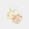 Fashnzfab -p- Script Initial Monogram Earrings In Gold