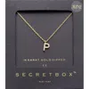 Fashnzfab -p- Secret Box _ 14k Gold Dipped Cz Initial Monogram Pendant Necklace In Gold