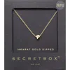 Fashnzfab -p- Secret Box _ 14k Gold Dipped Initial Monogram Pendant Necklace In Black