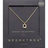 Fashnzfab -q- Secret Box _ 14k Gold Dipped Cz Initial Monogram Pendant Necklace In Gold