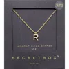 Fashnzfab -r- Secret Box _ 14k Gold Dipped Cz Initial Monogram Pendant Necklace In Multi
